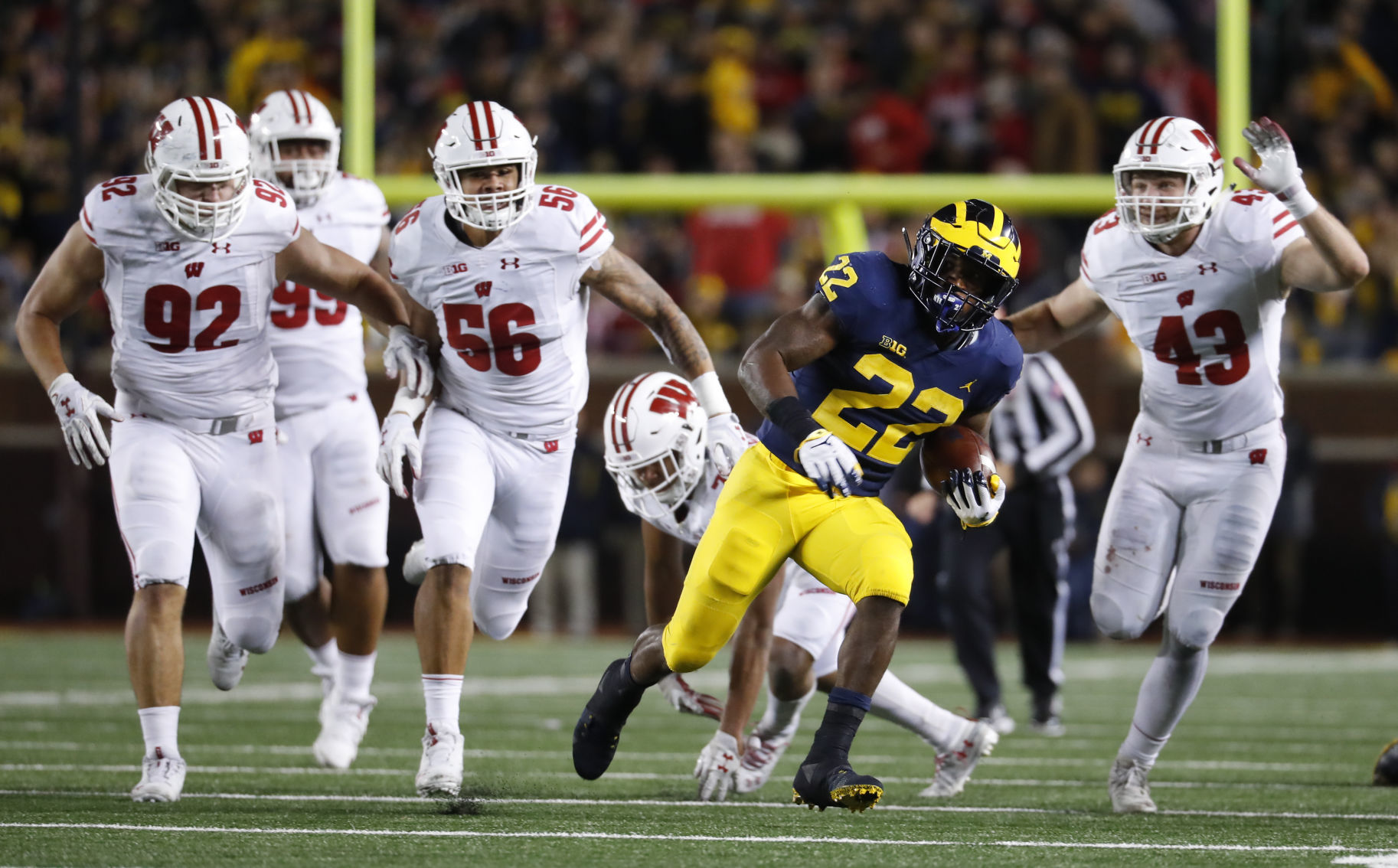 Wolverines 38, Badgers 13